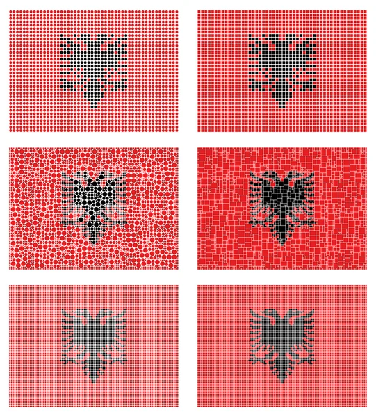 Mosaico Bandera de Albania — Archivo Imágenes Vectoriales