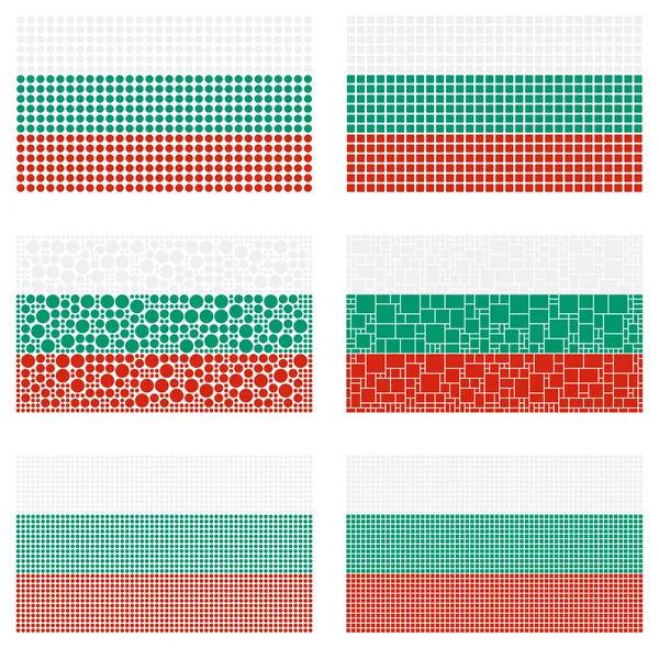 Mosaico Bulgaria bandiera set — Vettoriale Stock