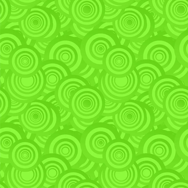 Grüne nahtlose Kreis Muster Hintergrund — Stockvektor