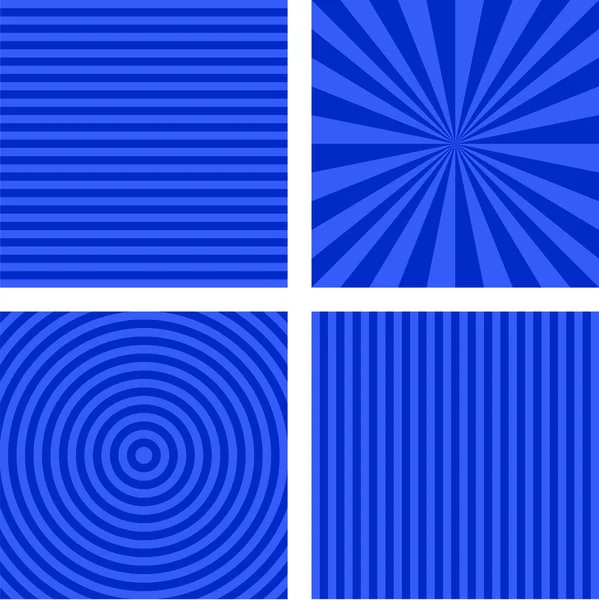 Синій простий смугастий фон набір — стоковий вектор