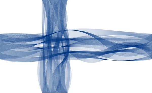 Ligne de vagues drapeau de Finlande — Image vectorielle