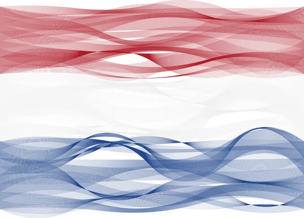 Ligne de vagues drapeau des Pays-Bas — Image vectorielle