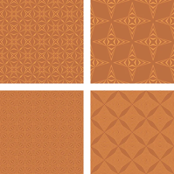 Brown Seamless pattern background set — Stock Vector