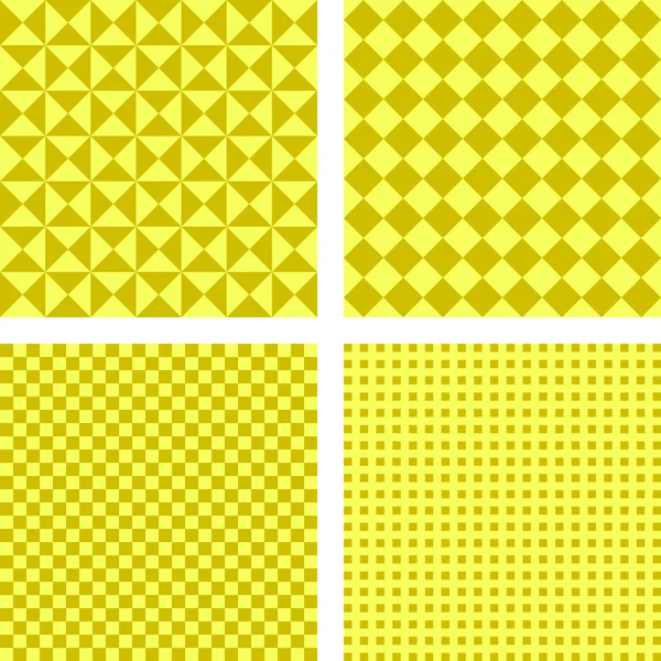 Yellow Seamless pattern background set — Stock Vector