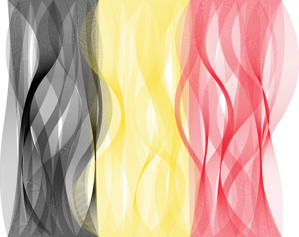 Флаг Бельгии по волнам
