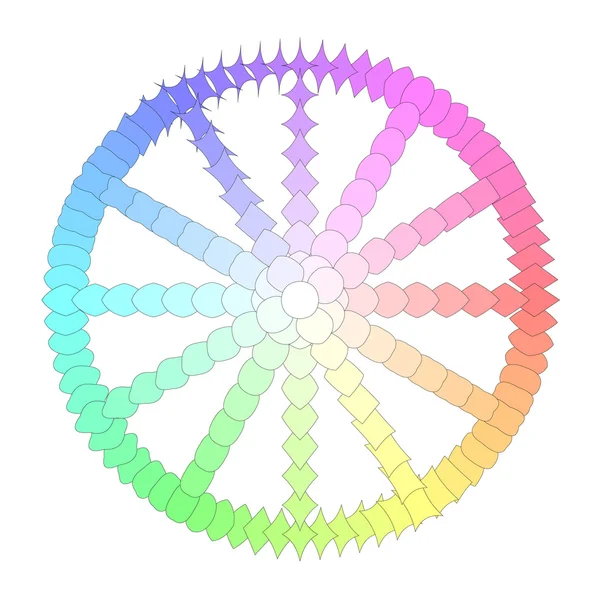 Багатокутник еволюції колесо — стоковий вектор
