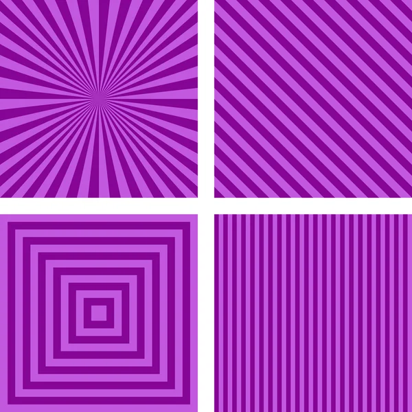 Conjunto de patrón de rayas simples púrpura — Archivo Imágenes Vectoriales