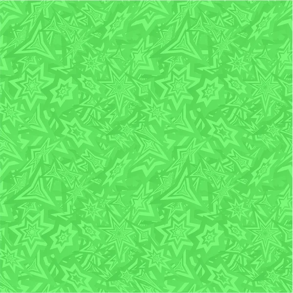 Green seamless star pattern background — Stock Vector