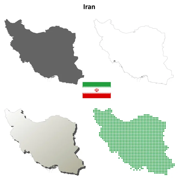 Пустая подробная карта Ирана — стоковый вектор