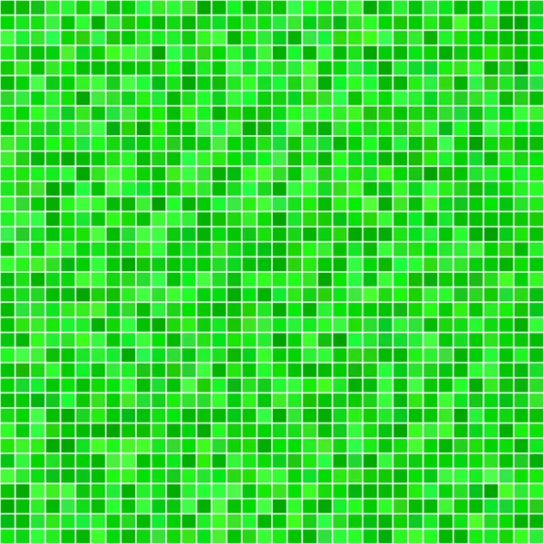 Зеленый квадратный пиксельный мозаичный фон — стоковый вектор