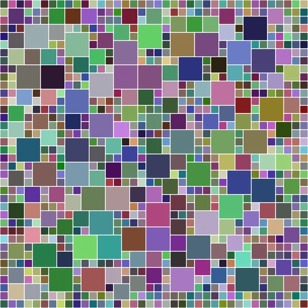 Mehrfarbige quadratische Pixelmosaik Hintergrund — Stockvektor