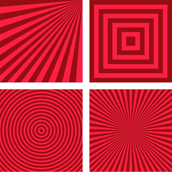 Conjunto de fondo de patrón sin costura rojo — Archivo Imágenes Vectoriales