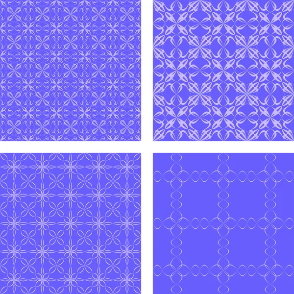 Blue seamless pattern set — Stock Vector