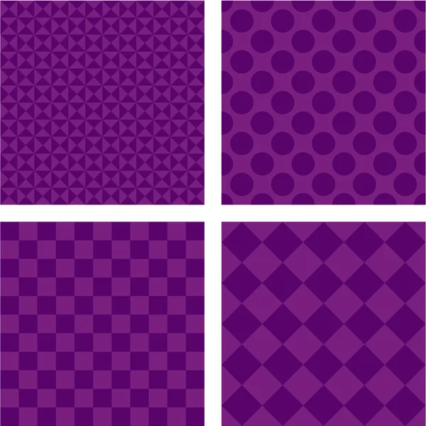 Фиолетовый простой полосатый набор шаблонов — стоковый вектор