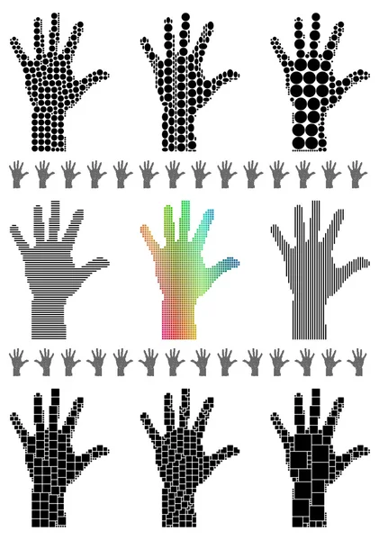 Hand silhouet — Stockvector