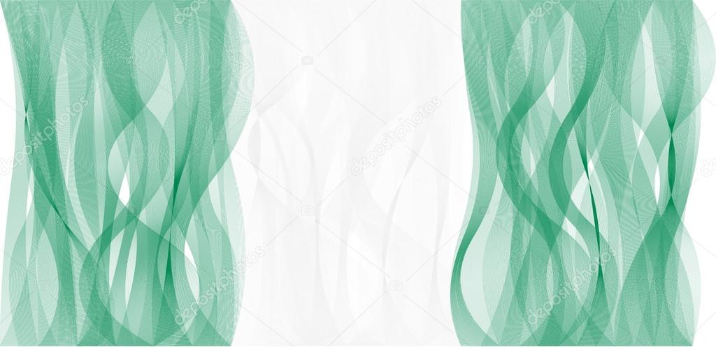 Wave line flag of Nigeria
