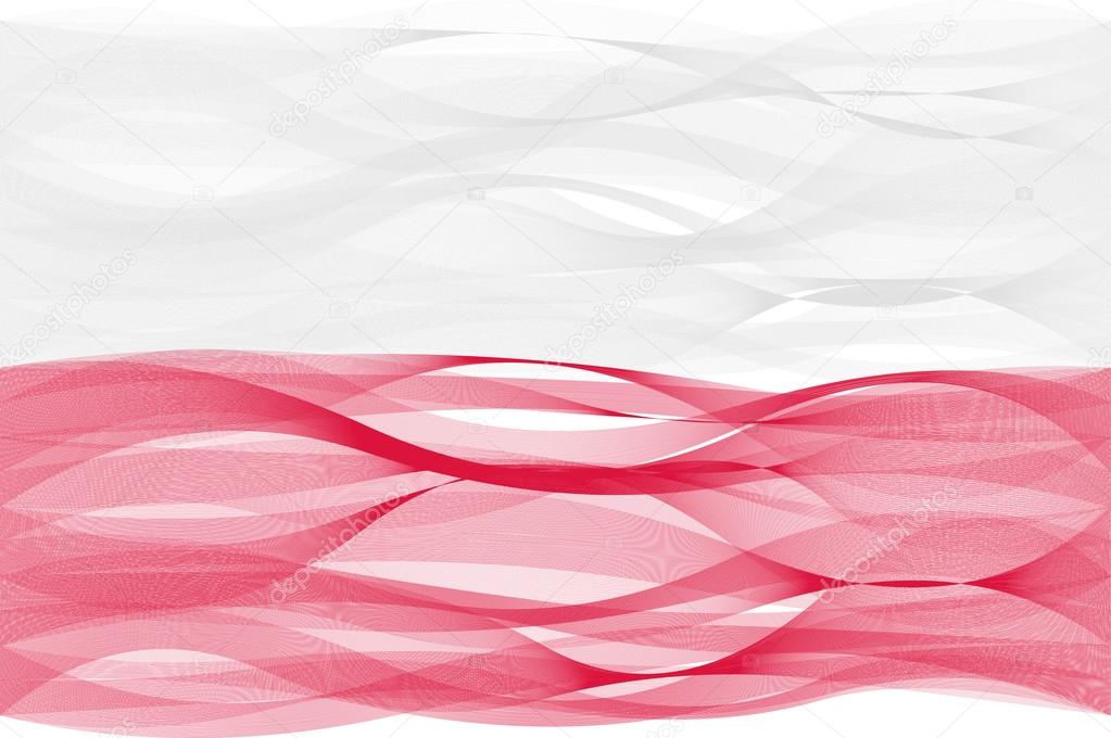 Wave line flag of Poland