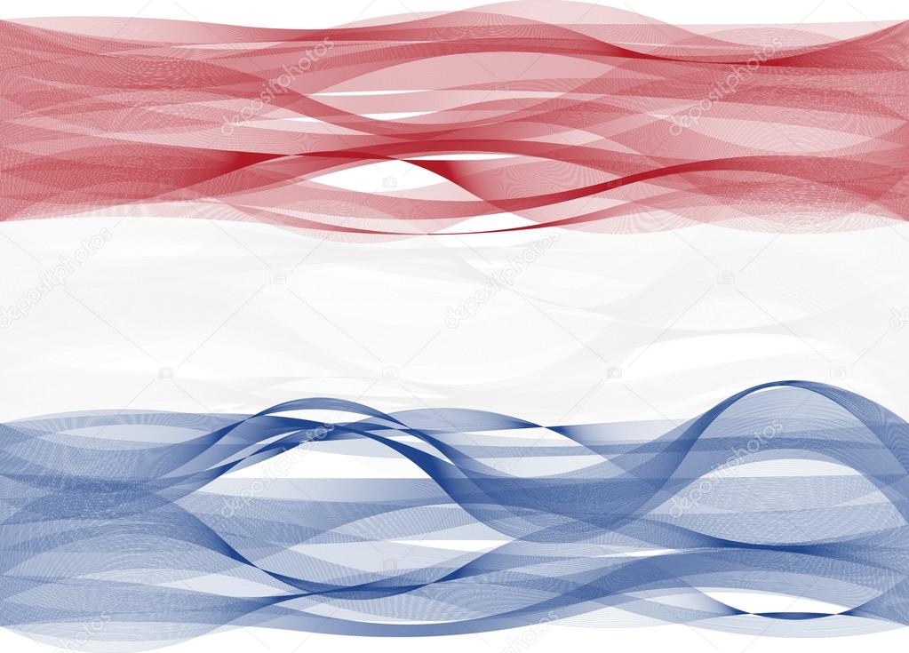 Wave line flag of Netherlands