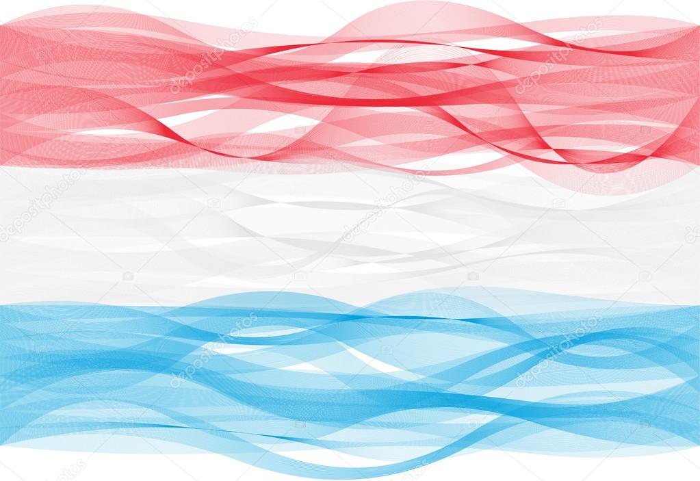 Wave line flag of Luxembourg