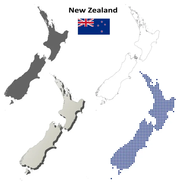 Yeni Zelanda ana hat haritası seti