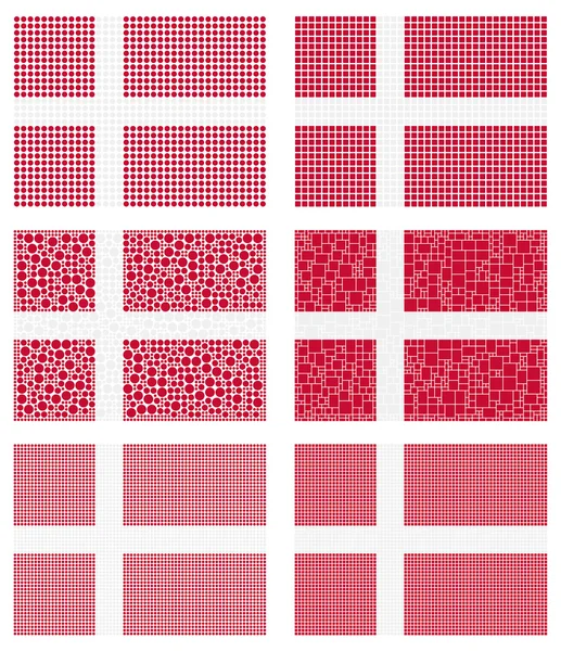 Mosaik-Flagge gesetzt — Stockvektor