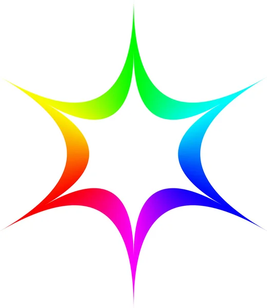 Estrella arco iris — Archivo Imágenes Vectoriales