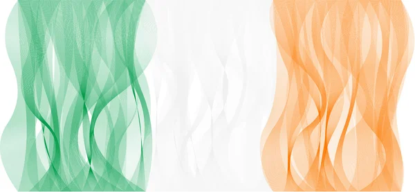 Ligne de vague drapeau de l'Irlande — Image vectorielle