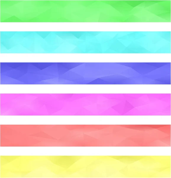 Colored banner background set — Stock Vector