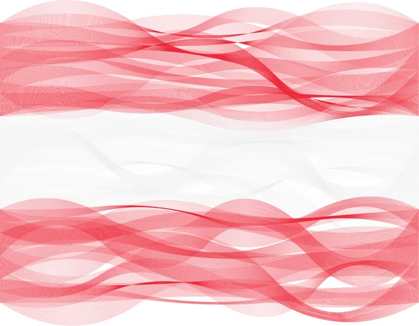 Vlna linie Rakouská vlajka — Stockový vektor
