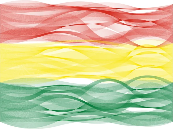 Wave line flagga bolivia — Stock vektor