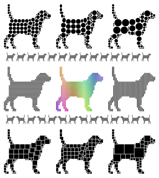 Dog silhouettes — Stock Vector