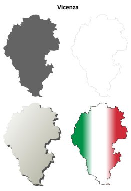 Vicenza boş detaylı anahat harita seti