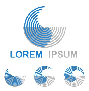 Mavi yuvarlak su teknoloji logosu