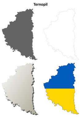Ternopil boş anahat harita seti
