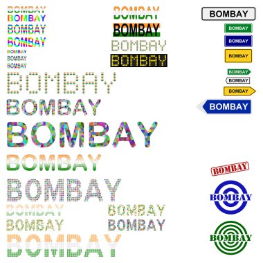 Bombay (Mumbai) metin tasarım kümesi