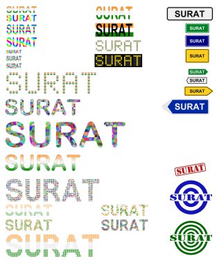 Surat (Suryapur) metin tasarım kümesi