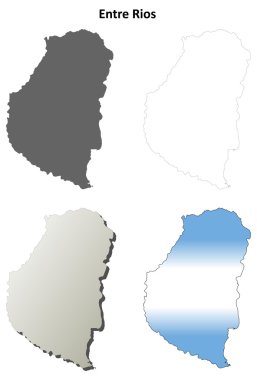 Entre Rios boş anahat harita seti