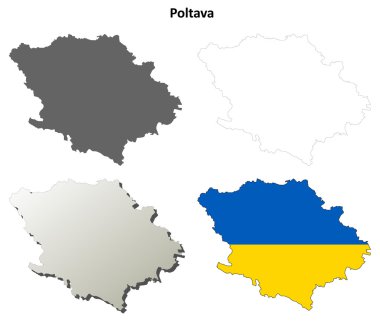 Poltava boş anahat harita seti