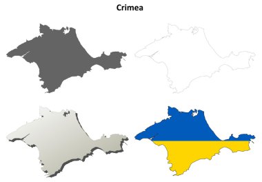 Crimea boş anahat harita seti