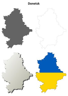 Donetsk boş anahat harita seti