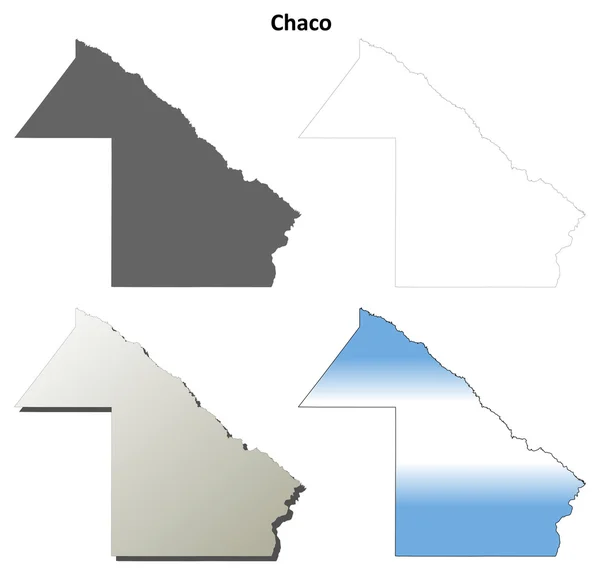 Chaco blank outline map set — Stock Vector