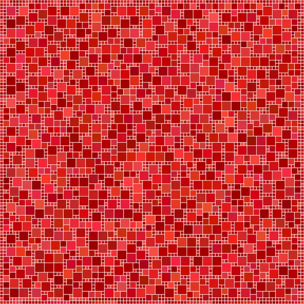 Rosso quadrato mosaico modello di sfondo — Vettoriale Stock