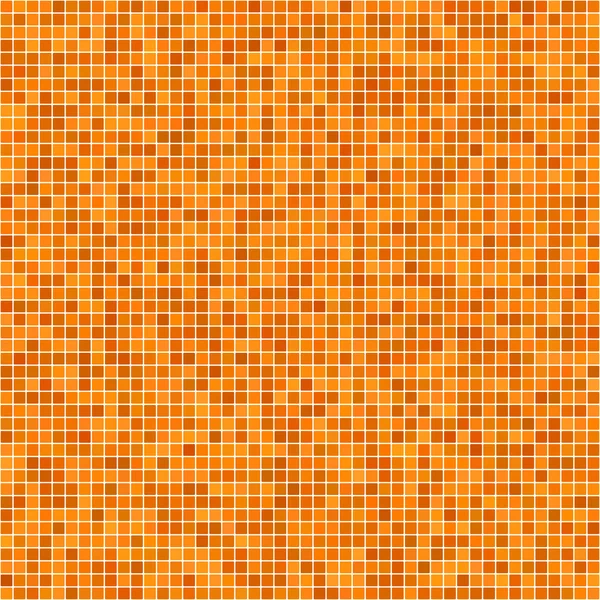 Laranja pixel mosaico fundo — Vetor de Stock