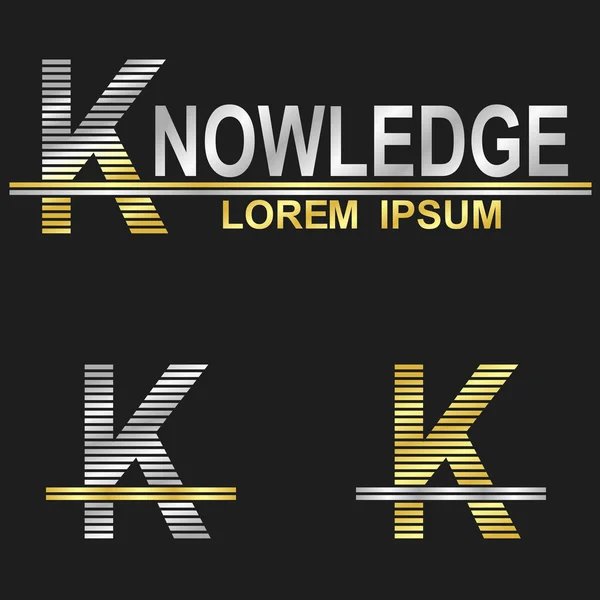Letter K (knowledge) — Stock Vector