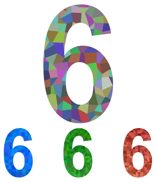 Set di font Mosaic design - numero 6 — Vettoriale Stock