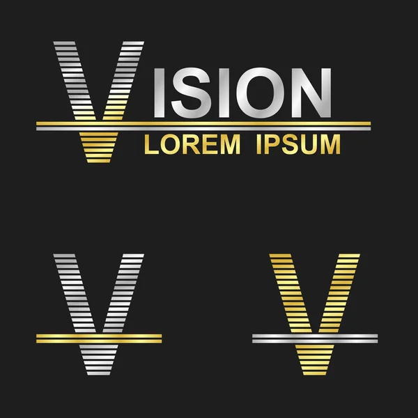 Bokstaven V (vision) — Stock vektor