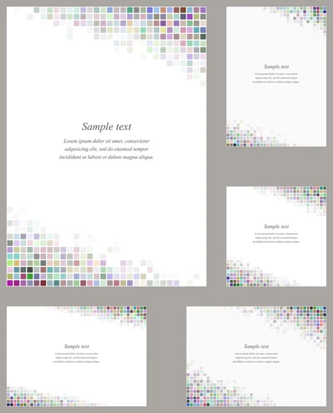 Modèle de conception de coin de page multicolore — Image vectorielle