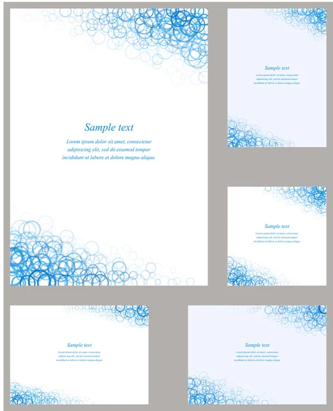 Plantilla de diseño de esquina de página azul — Vector de stock