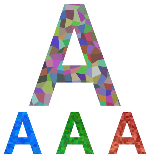 フォント デザイン - 文字 A をモザイクします。 — ストックベクタ