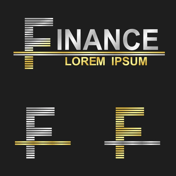 Letter F (finance) — Stock Vector